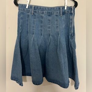 Casual Blue Denim Mini Skirt